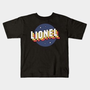 Lionel - Colorful Layered Retro Letters Kids T-Shirt